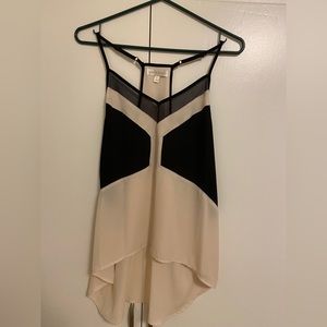 Jealous Tomato: polyester black and cream float tank top